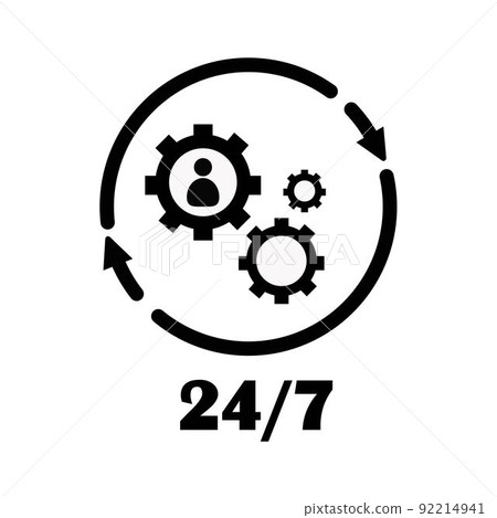 Steady technical support services - Vector web icon 92214941