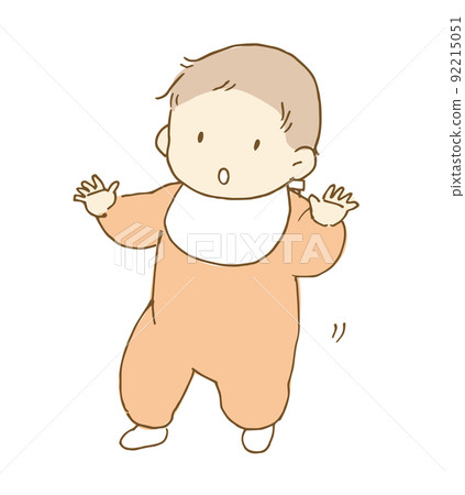 Toddler baby cut illustration Toddler baby cut illustration 92215051