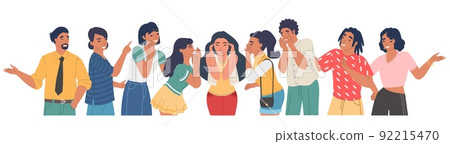 People in stress social pressure vector scene 92215470