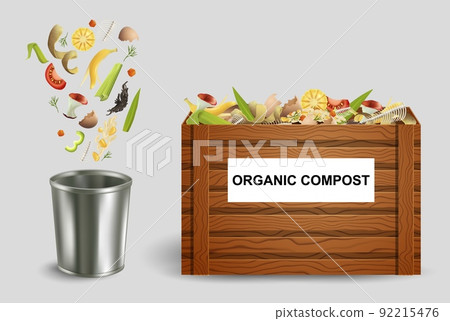 Organic compost vector food waste recycle concept 92215476
