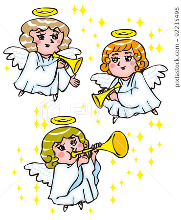 Three angels with trumpets Three angels with trumpets 92215498