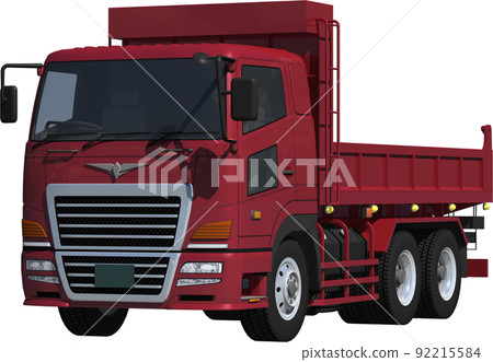 Original large dump truck cutout image illustration that does not make you imagine a specific manufacturer Original large dump truck cutout image illustration that does not make you imagine a specific manufacturer 92215584