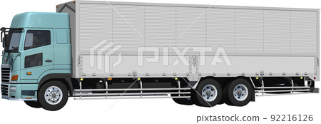 Original heavy-duty truck van cutout image illustration that does not make you imagine a specific manufacturer 92216126
