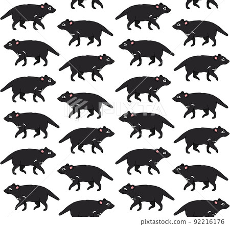 Vector seamless pattern of Tasmanian devil 92216176