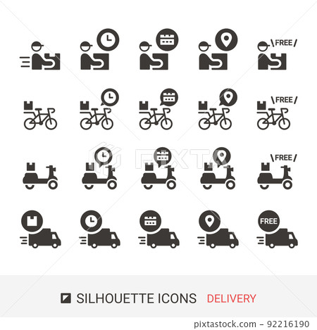 EC site icon Shopping guide Delivery silhouette icon EC site icon Shopping guide Delivery silhouette icon 92216190