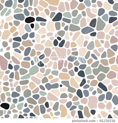Seamless wall pattern of bright round sea pebbles Seamless wall pattern of bright round sea pebbles 92216316
