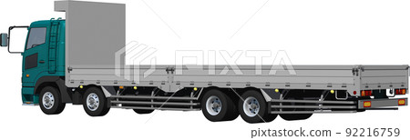 Original low-floor 4-axis cargo truck cutout image illustration that does not make you imagine a specific manufacturer Original low-floor 4-axis cargo truck cutout image illustration that does not make you imagine a specific manufacturer 92216759