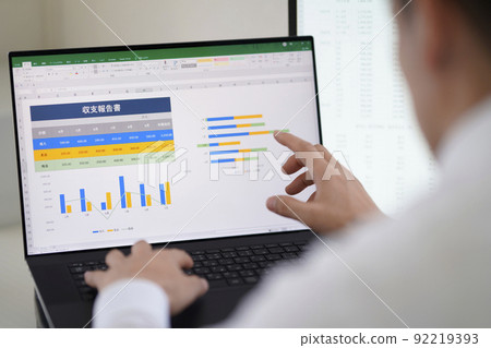 General affairs accounting office work sales office general office work staff spreadsheet graph 92219393