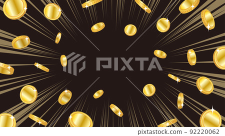 Background illustration of coins popping out (black background) Background illustration of coins popping out (black background) 92220062