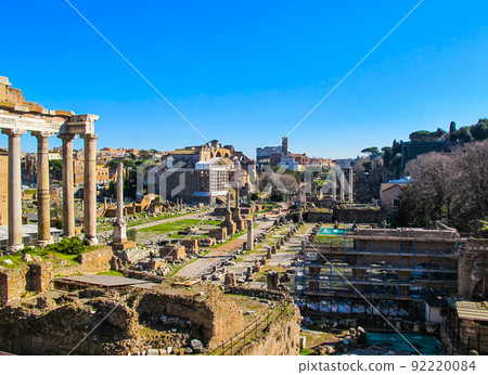 Ruins of the ancient Roman Forum in Rome Italy in winter 2012 Ruins of the ancient Roman Forum in Rome Italy in winter 2012 92220084
