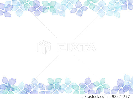Watercolor hydrangea frame 3 Watercolor hydrangea frame 3 92221237