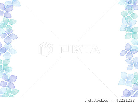 Watercolor hydrangea frame 4 92221238