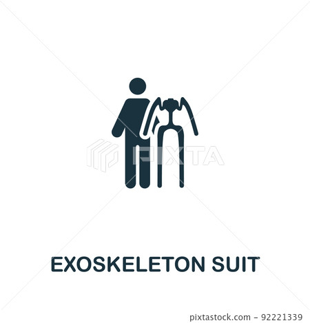 Exoskeleton Suit icon. Monochrome simple line Future Technology icon for templates, web design and infographics Exoskeleton Suit icon. Monochrome simple line Future Technology icon for templates, web design and infographics 92221339
