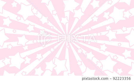 Radial pink background base with stars - Stock Illustration