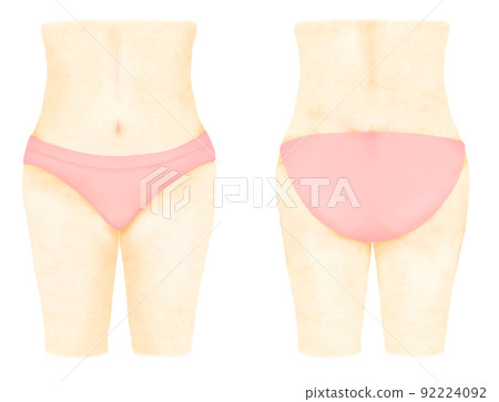 Women's shorts front and back pink 92224092