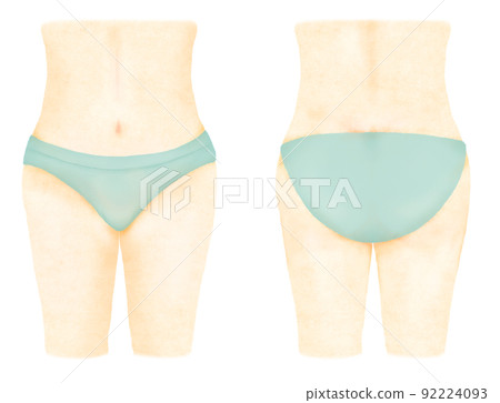 女式短褲前後綠色 92224093