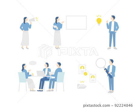 Set of various business scenes Set of various business scenes 92224846