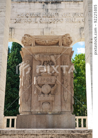 The mausoleo of the Garibaldi army on the hill of Janikolo, Rome 92225805