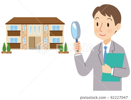 Real estate agent valuing an apartment Real estate valuation Real estate agent valuing an apartment Real estate valuation 92227047