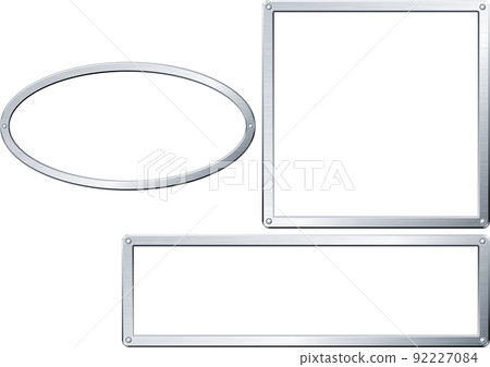 Hairline-finished metal plate name plate frame Hairline-finished metal plate name plate frame 92227084