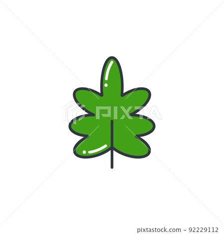 Greenery line color icon vector illustration 92229112