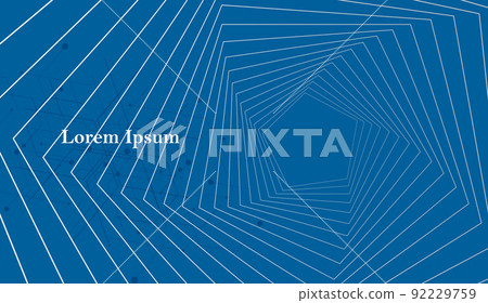 Geometry abstract blue white science background - Stock Illustration ...