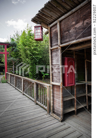 Bamboo hut and asian park Bamboo hut and asian park 92229807