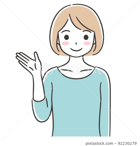 一位年輕的女士來指導 一位年輕的女士來指導 92230279