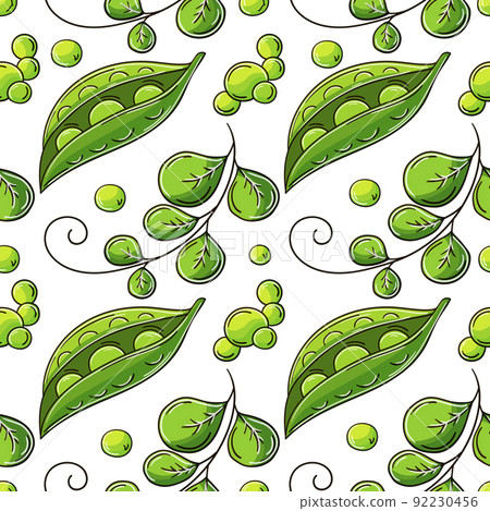 Seamless pattern with tropical fruits. Illustration in hand draw style Seamless pattern with tropical fruits. Illustration in hand draw style 92230456