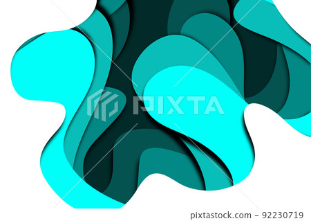 Papercut out wave background 92230719