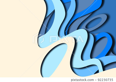 Papercut out wave background Papercut out wave background 92230735