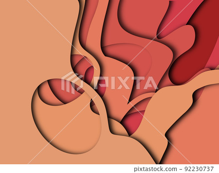 Papercut out wave background Papercut out wave background 92230737