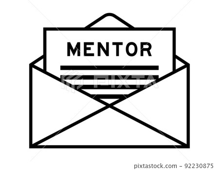 Envelope and letter sign with word mentor as the headline Envelope and letter sign with word mentor as the headline 92230875