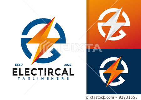 Letter E Electical Bolt Logo Design, Brand Identity logos vector, modern logo, Logo Designs Vector Illustration Template 92231555