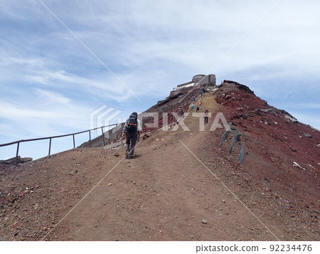 Mt. Fuji summit, directly below Kengamine Mt. Fuji summit, directly below Kengamine 92234476