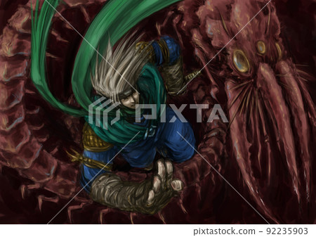 Ninja and giant centipede death battle 92235903