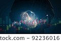 Man using mobile phone view check trading information, stocks, gold, oil price,Cryptocurrency, ETC. concept of internet technology that can view all kinds variety transaction of trading information 92236016