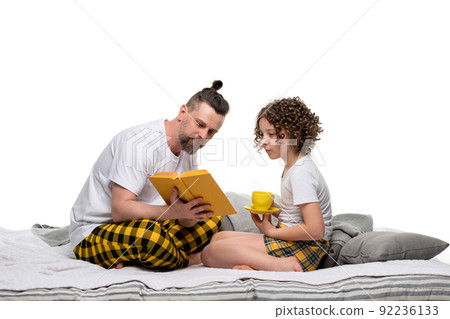 Family in yellow plaid pajamas Family in yellow plaid pajamas 92236133