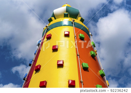 Close-up of Inflatable climbing tower for children 92236242