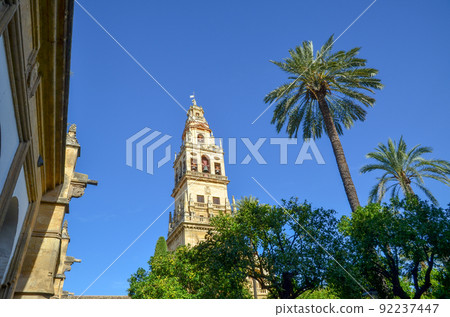 Mezquita of Cordoba Aminar Tower as seen from the orange courtyard (Cordoba, Spain) 92237447