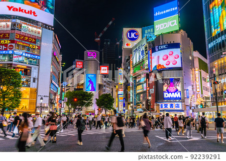 Tokyo cityscape of Japan Over 150,000, the highest number ever in Japan. BA.5 Super-rapid infection explosion ... Shibuya remains a threatening crowd = July 20 92239291