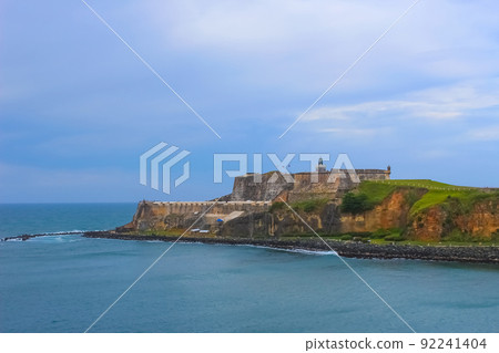 The wall of fort San Cristobal in San Juan, Puerto Rico 92241404