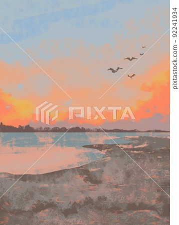 Modern Boho Pinkish Sea Beach with Birds Art Print. Abstract Minimal Art Poster. Bohemian printable wall art, boho poster, pastel abstract art, landscape drawing, sea painting. Abstract Arrangements Modern Boho Pinkish Sea Beach with Birds Art Print. Abstract Minimal Art Poster. Bohemian printable wall art, boho poster, pastel abstract art, landscape drawing, sea painting. Abstract Arrangements 92241934