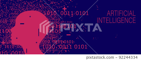 Conceptual technology illustration of artificial intelligence 92244334