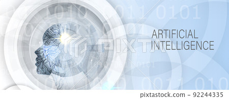 Conceptual technology illustration of artificial intelligence 92244335