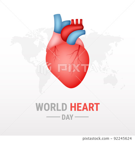 World heart day on white background 92245624
