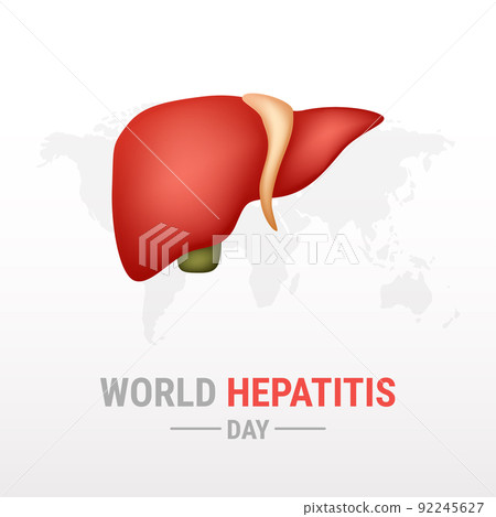 World Hepatitis day on white background 92245627