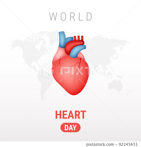 World heart day on white background 92245631