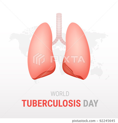 World Tuberculosis day on white background 92245645