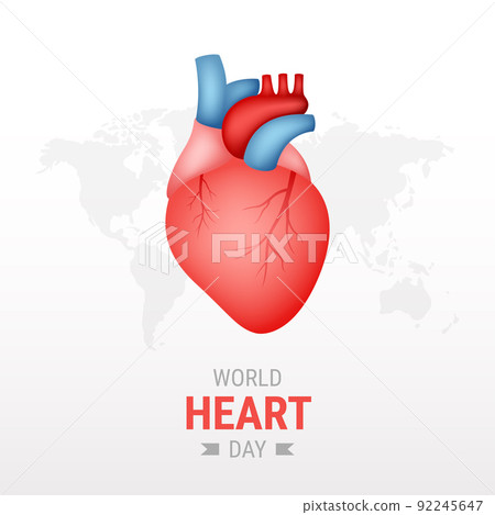 World heart day on white background World heart day on white background 92245647